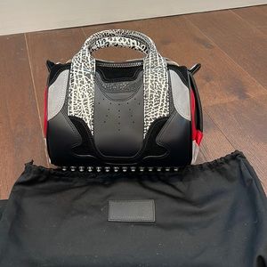 Alexander Wang Rockie Sneaker Stud-Bottom Satchel Bag, White/Black